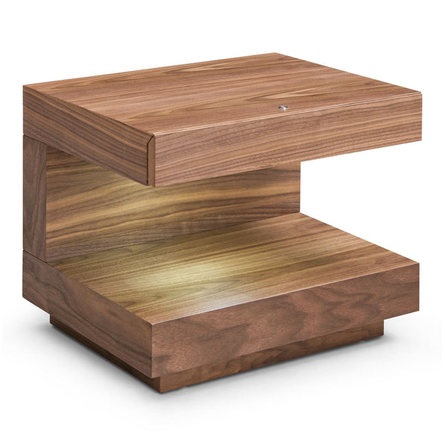Esso - Contemporary Walnut Nightstand