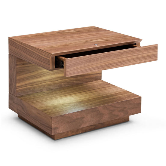Esso - Contemporary Walnut Nightstand - image 2