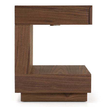 Esso - Contemporary Walnut Tall Nightstand - image 2