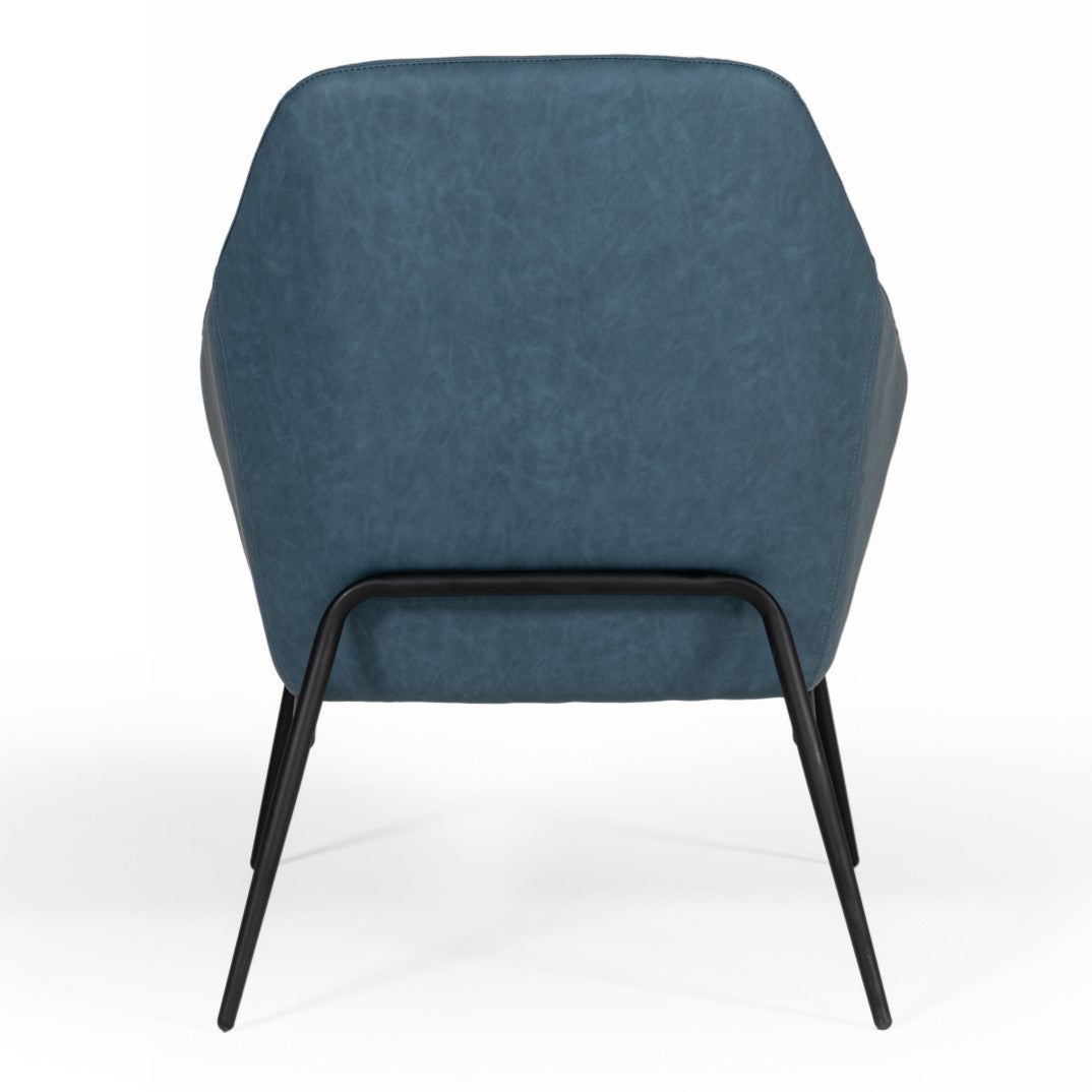 Esteban - Industrial Blue Eco-Leather Accent Chair - image 3