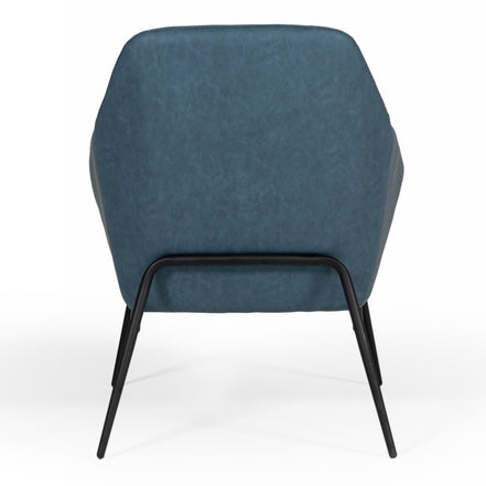 Esteban - Industrial Blue Eco-Leather Accent Chair - image 3