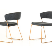Ashland - Modern Grey & Rosegold Dining Chair (Set of 2) - image 3