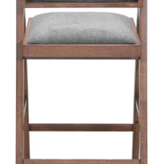 Delhi Barstool (Set of 2) Gray & Walnut