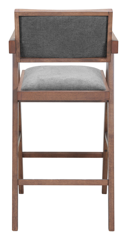Delhi Barstool (Set of 2) Gray & Walnut