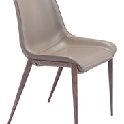 Magnus Dining Chair (Set of 2) Brown & Walnut