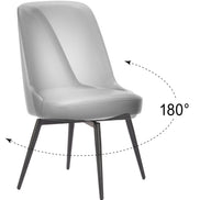 Keppel Swivel Dining Chair (Set of 2) Black