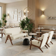Camella Coffee Table Set (2-Piece) Light Beige & Black