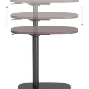 Buddy Adjustable Rotating Side Table Gray