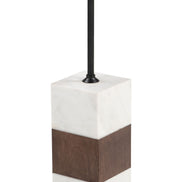 Stuk Side Table Brown & White