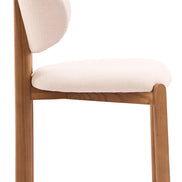 Rosetta Dining Chair (Set of 2) Beige & Walnut