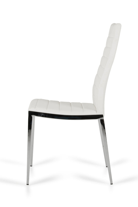 Libby - Modern White Leatherette Dining Chair (Set of 2) - image 2