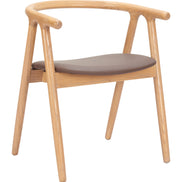 Peker Dining Chair (Set of 2) Brown & Natural
