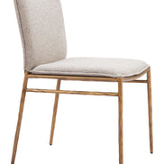 Nordvest Dining Chair Beige & Gold