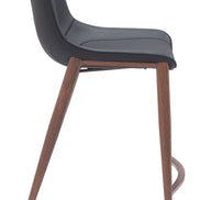 Magnus Counter Stool (Set of 2) Black & Walnut