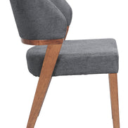 Sunobu Dining Chair (Set of 2) Azure Gray & Walnut