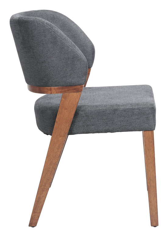 Sunobu Dining Chair (Set of 2) Azure Gray & Walnut