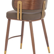 Brew Counter Stool Brown & Walnut