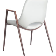 Desi Dining Chair (Set of 2) White & Walnut