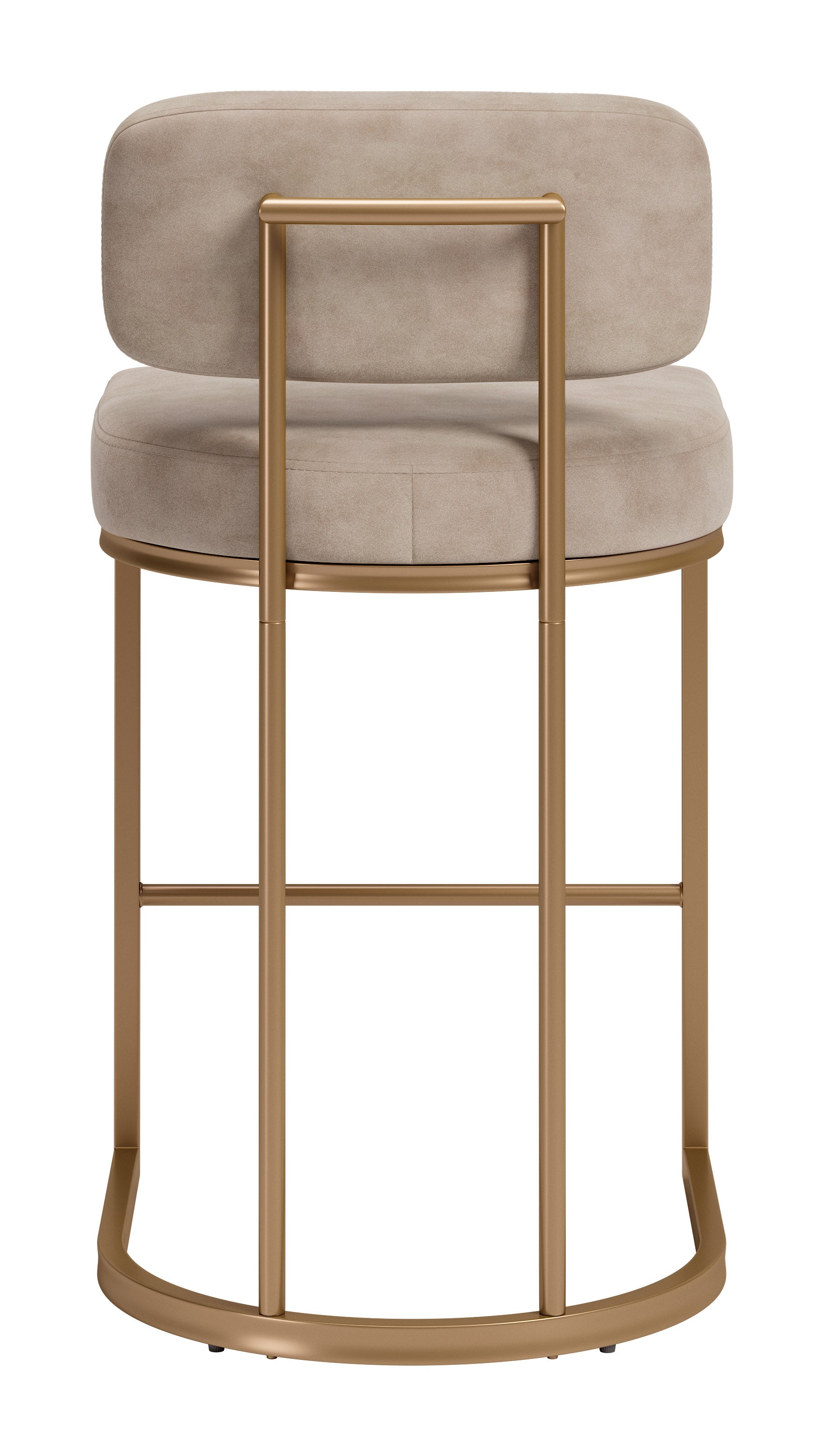 Velar Counter Stool (Set of 2) Beige & Bronze