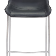 Magnus Barstool (Set of 2) Black & Silver