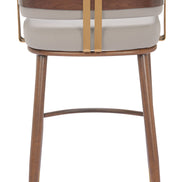Brew Barstool Beige & Walnut