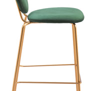 Odessa Barstool (Set of 2) Green & Gold