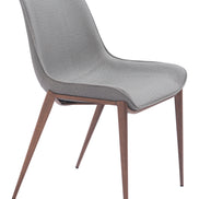 Magnus Dining Chair (Set of 2) Slate Gray & Walnut