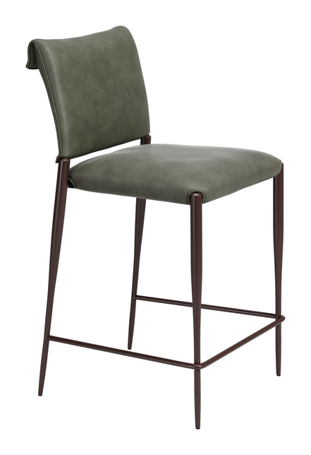 Freesia Counter Stool (Set of 2) Olive Green