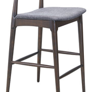 Tuzka Barstool (Set of 2) Gray & Espresso
