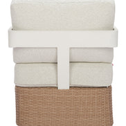Gelo Swivel Chair White & Brown