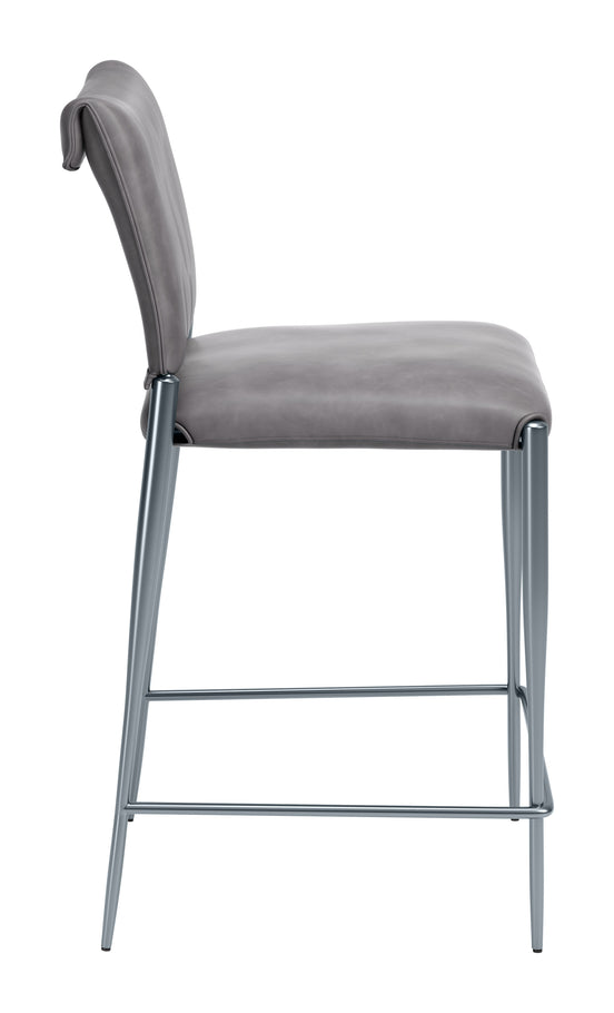 Freesia Counter Stool (Set of 2) Charcoal Gray