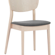Kellua Dining Chair (Set of 2) Gray & Natural