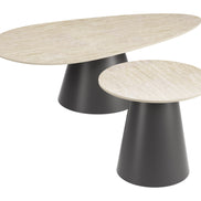 Reyes Coffee Table Set (2-Piece) Natural & Black