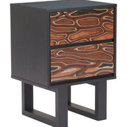 Aremi Nightstand Brown & Black