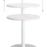 Mule Adjustable Bar Table White