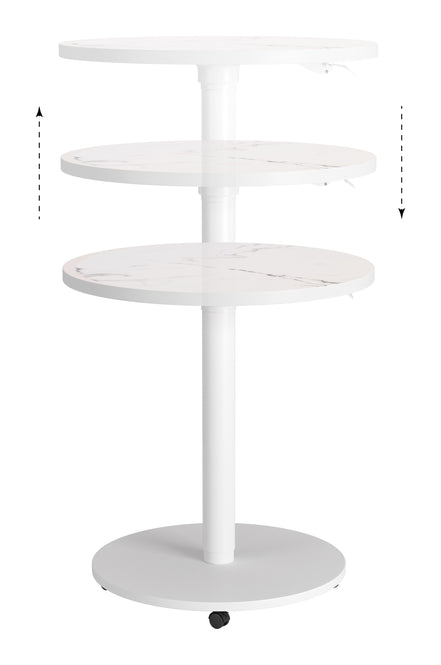 Mule Adjustable Bar Table White