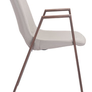 Desi Dining Chair (Set of 2) Beige & Walnut