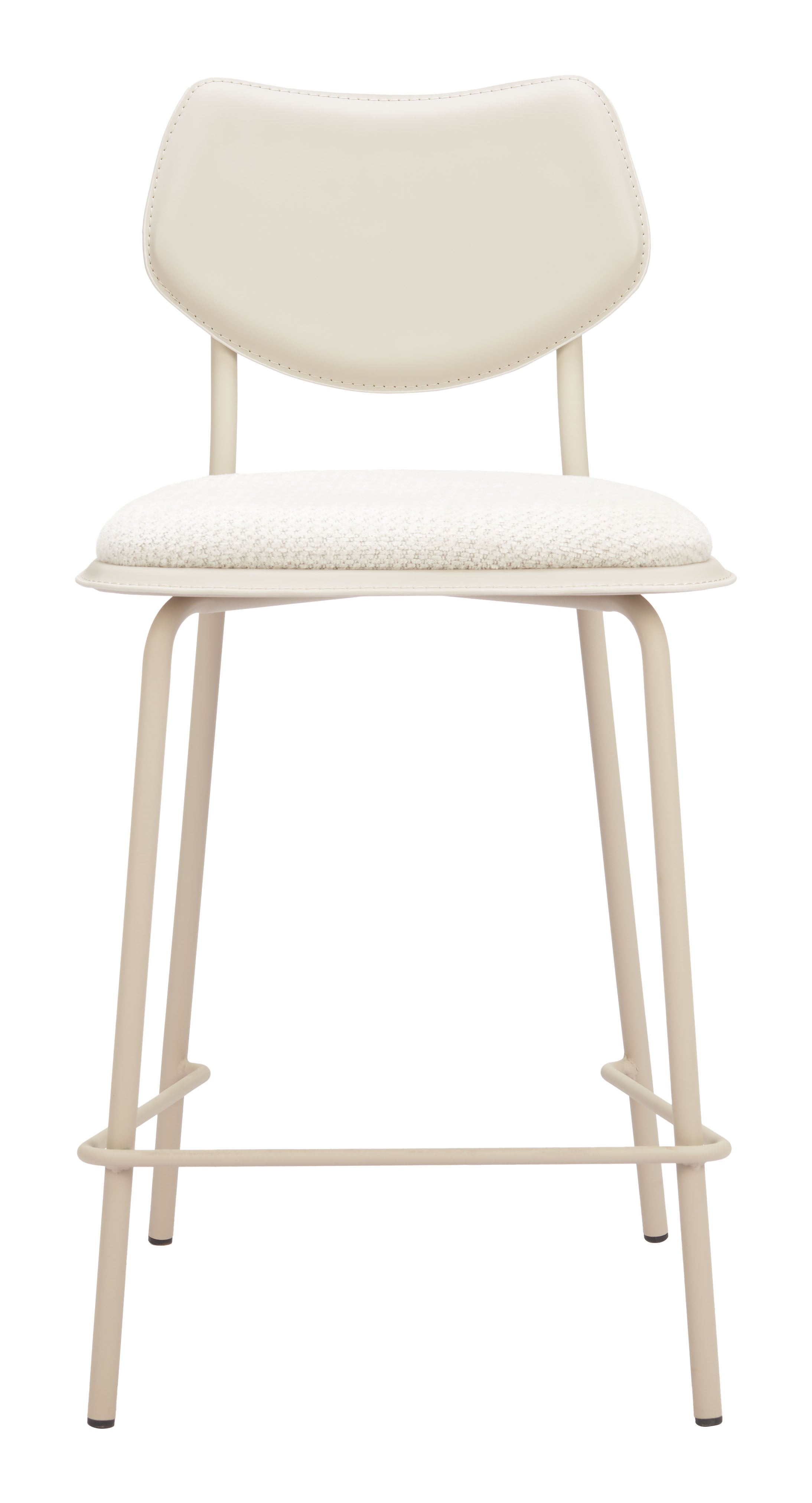 Zeal Counter Stool (Set of 4) Light Gray & Beige