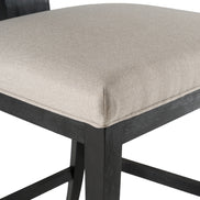 Fabien - Mid-Century Modern Beige Linen + Black Walnut Counter Chair - image 5