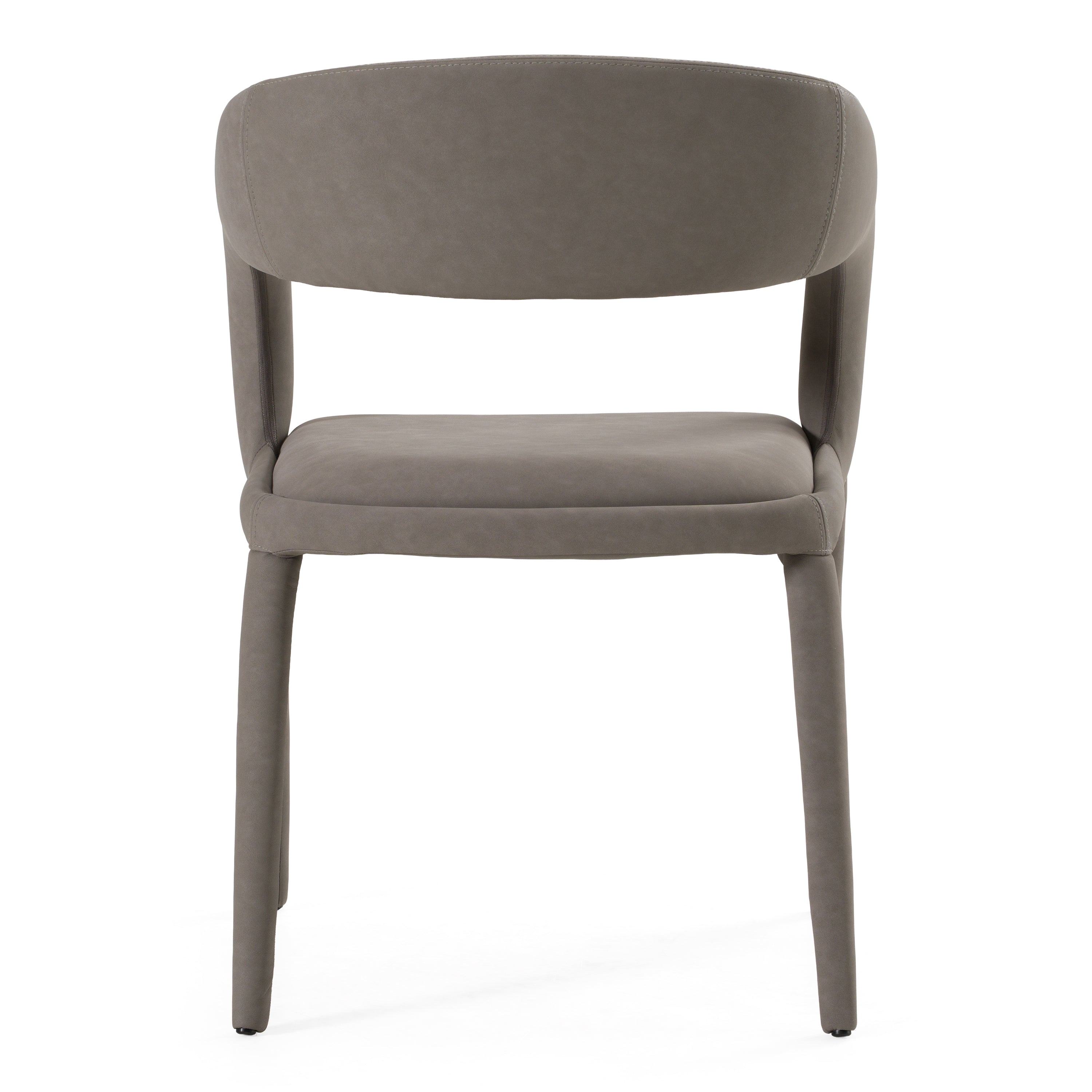 Faerron - Modern Grey Leatherette Dining Chair - image 2