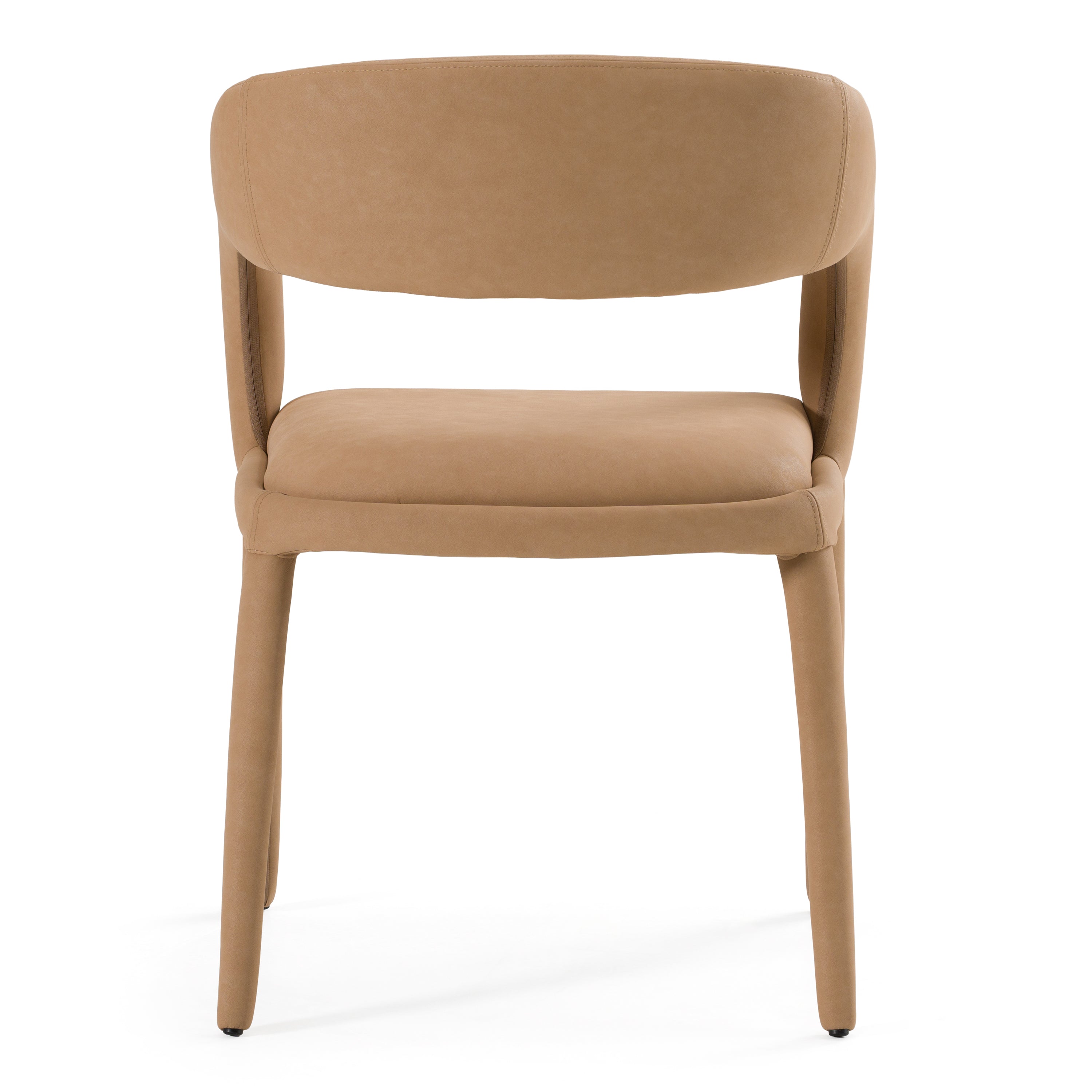 Faerron - Modern Tan Leatherette Dining Chair - image 5