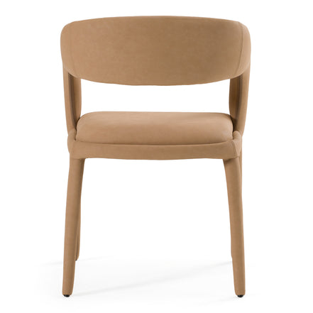 Faerron - Modern Tan Leatherette Dining Chair - image 5