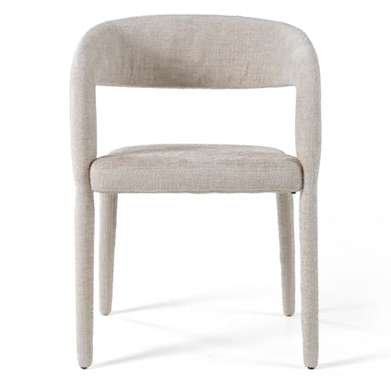 Faerron - Modern Ivory Beige Fabric Dining Chair
