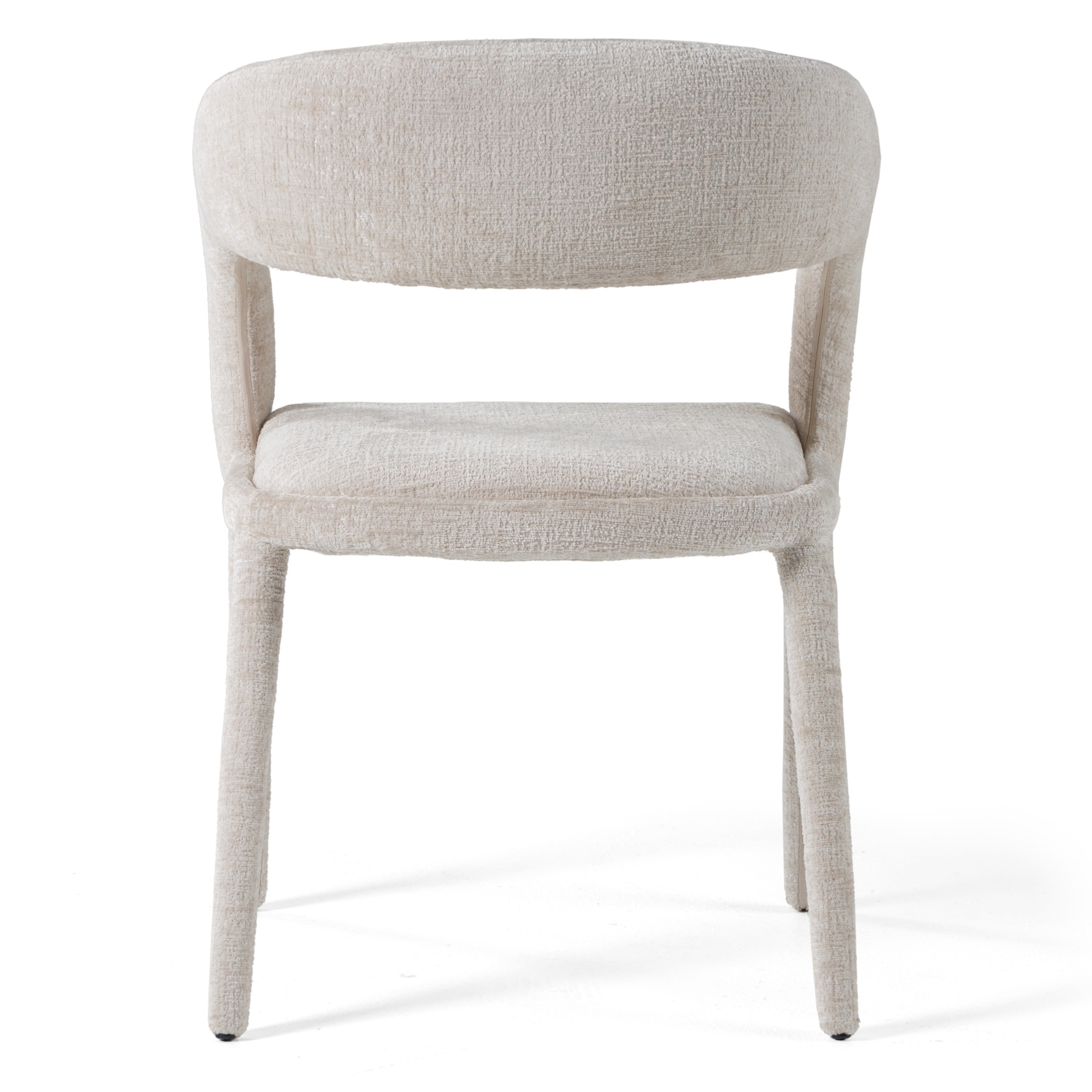 Faerron - Modern Ivory Beige Fabric Dining Chair - image 3