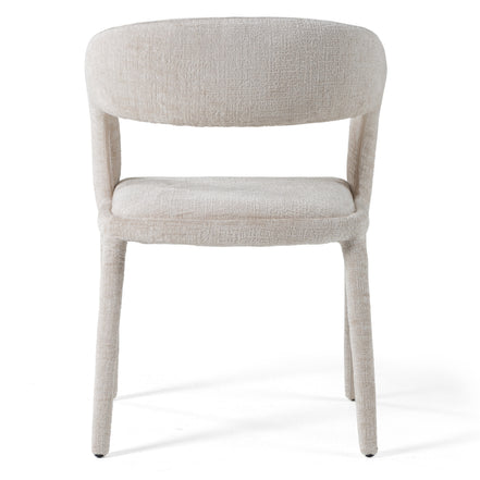 Faerron - Modern Ivory Beige Fabric Dining Chair - image 3