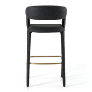 Faerron - Modern Black Leatherette Bar Chair - image 3