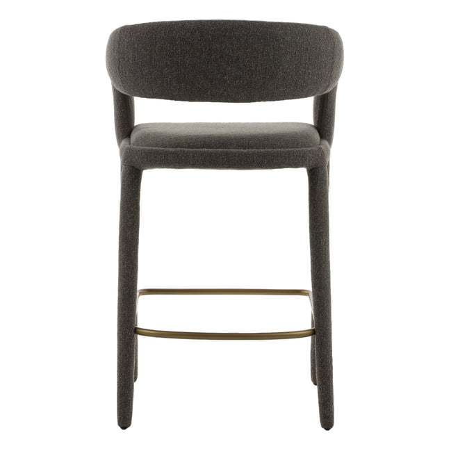 Faerron - Modern Grey Fabric Counter Chair