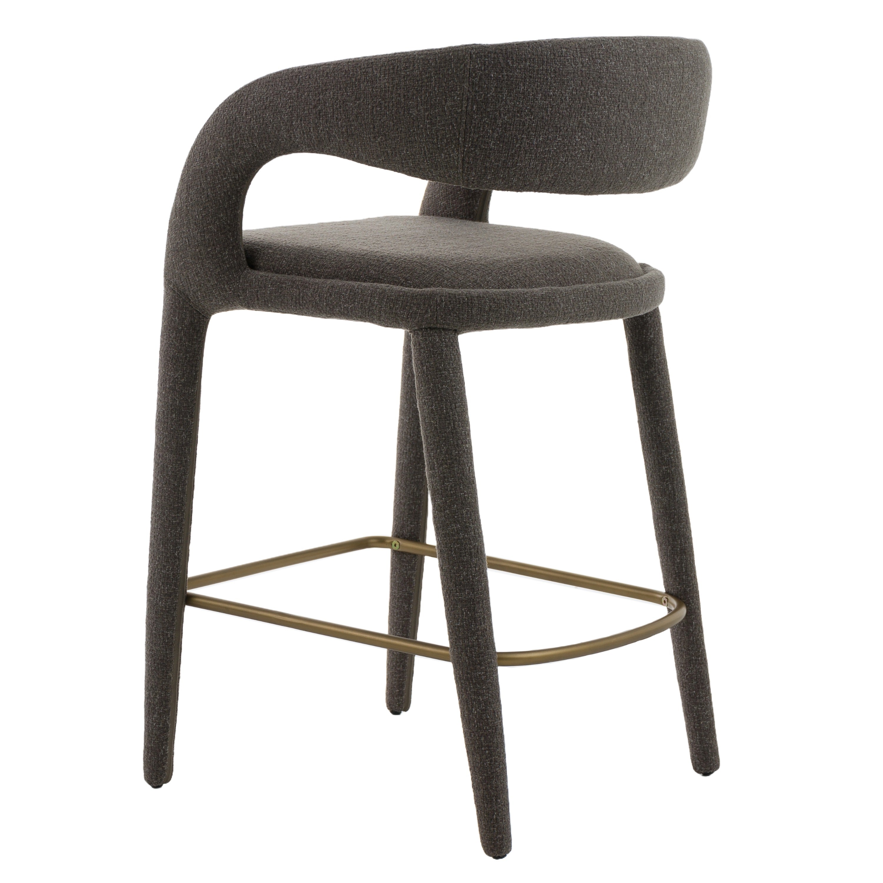 Faerron - Modern Grey Fabric Counter Chair - image 2