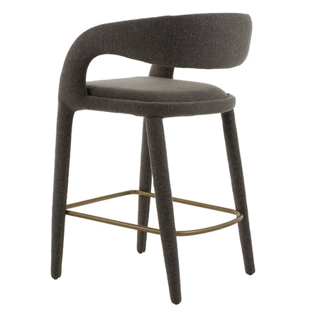 Faerron - Modern Grey Fabric Counter Chair - image 2