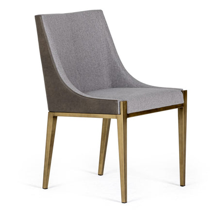 Fairview - Modern Grey & Brass Dining Chair - image 3